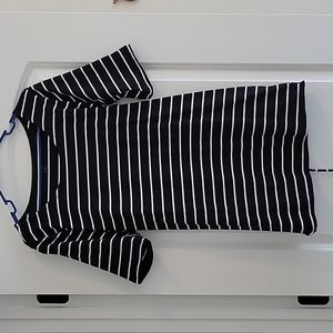 BumpStart maternity black and white stripped shirt